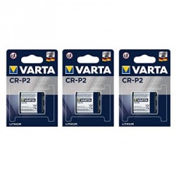 varta lot de 3 blisters 1 pile photoprofessional lithium cr-p2 6 v